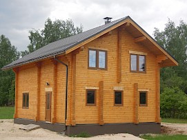 Строительство дома из профилированного бруса в Латвии
