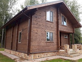 Строительство дома из сухого профилированного бруса в Московской области
