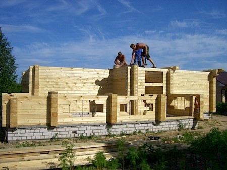 Строительство дома из профилированного бруса