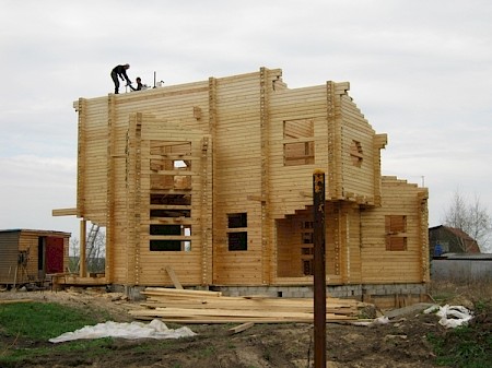 Строительство дома из профилированного бруса