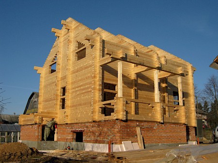 Строительство дома из профилированного бруса в Клину