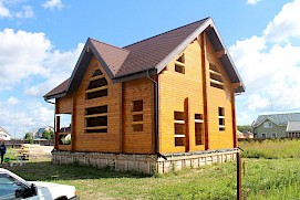 Строительство дома из сухого профилированного бруса в Домодедовском р-не Московской обл.