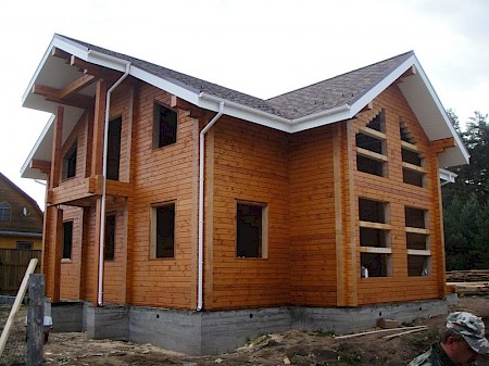 Строительство дома из сухого профилированного бруса в Тверской области