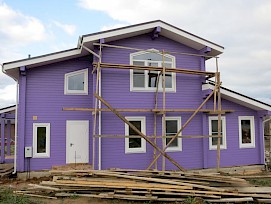 Строительство дома из сухого профилированного бруса в Тульской обл.