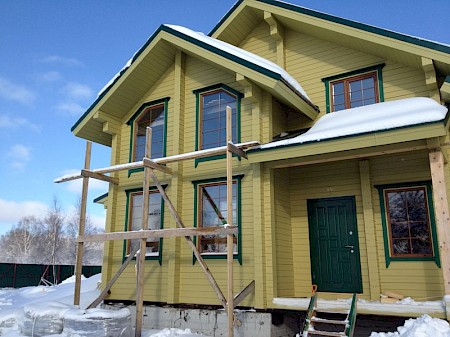 Строительство дома из профилированного бруса в Тверской области