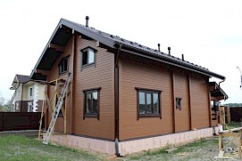 Строительство дома из сухого профилированного бруса в Щелковском р-не Московской обл.