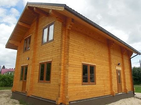 Строительство дома из профилированного бруса в Латвии